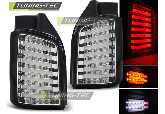 Achterlichten chroom zwart geschikt voor VW T5 04.03-09/10-15