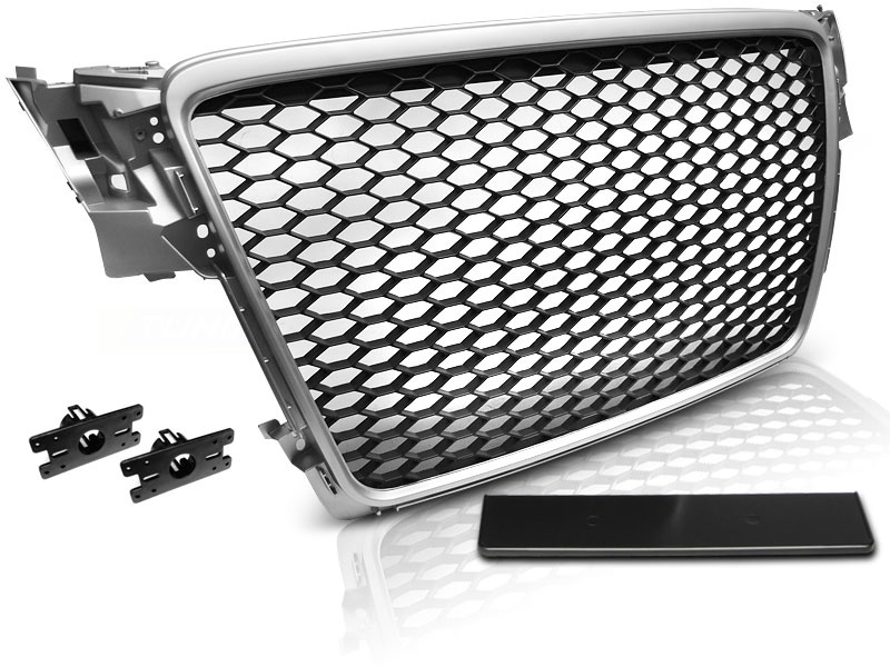 Grill AUDI A4 B8 08-11 ZILVER RS-STIJL