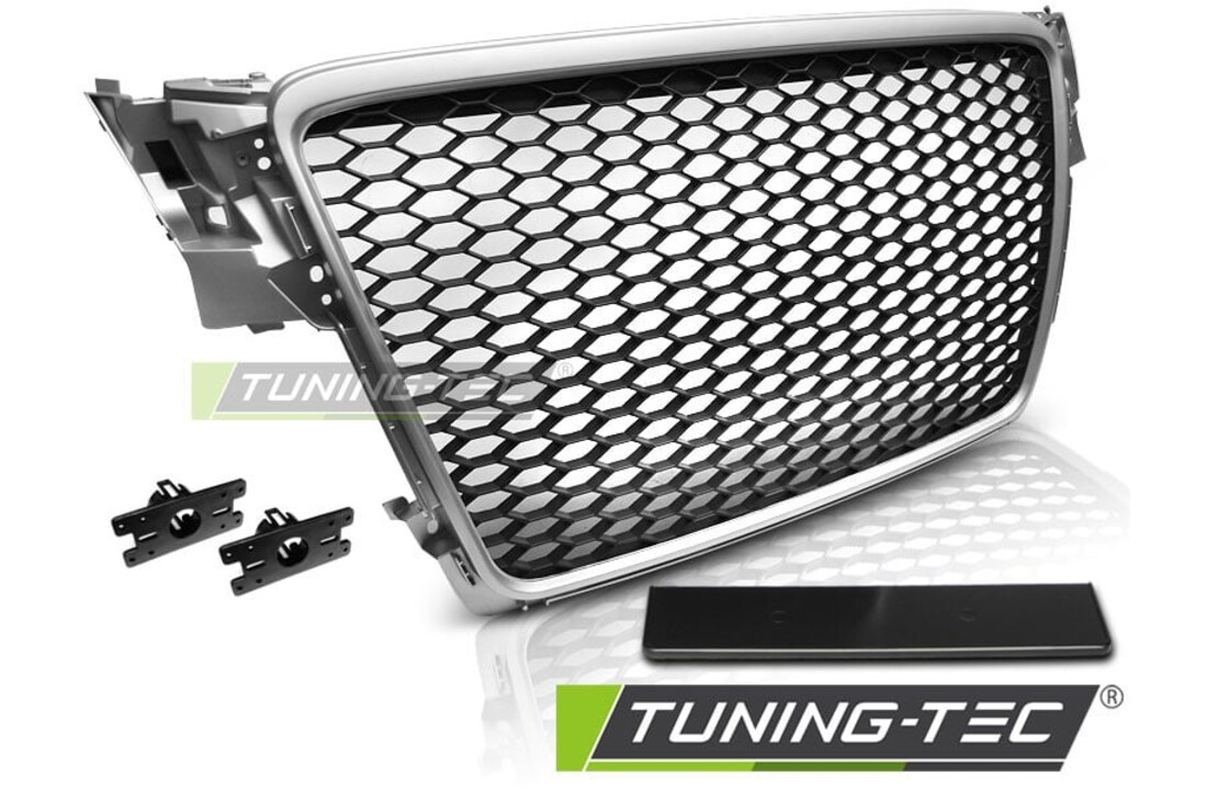 Grill geschikt voor AUDI A4 B8 08-11 ZILVER RS-STIJL