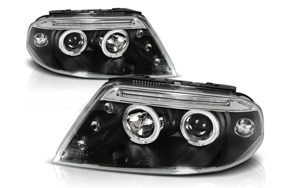 Koplampen dual halo rims geschikt voor VW Passat 3BG 09-00-03-05 Angel Eyes zwart