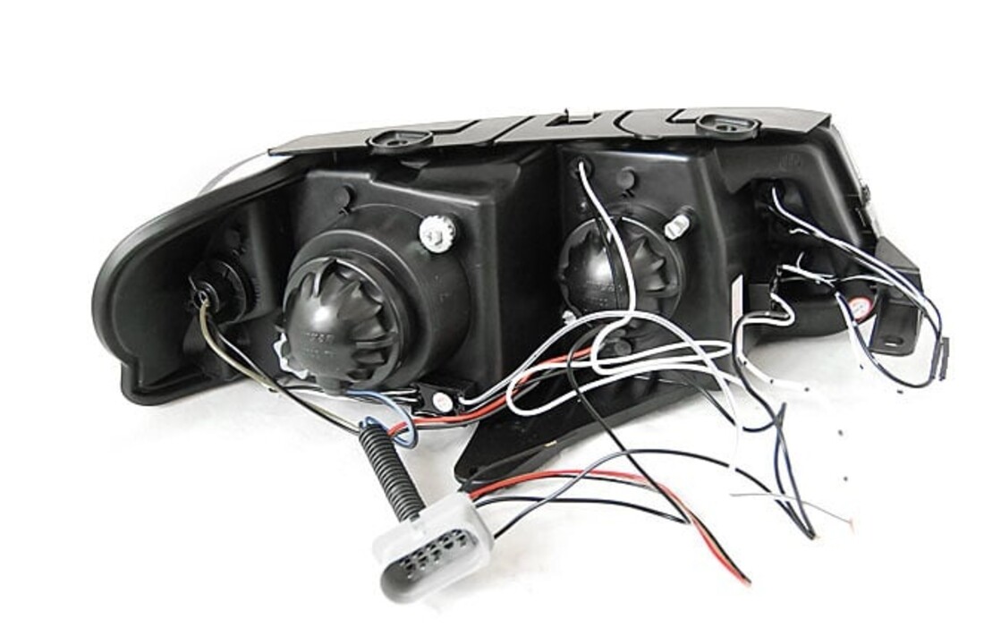 Koplampen dual halo rims geschikt voor VW Passat 3BG 09-00-03-05 Angel Eyes zwart