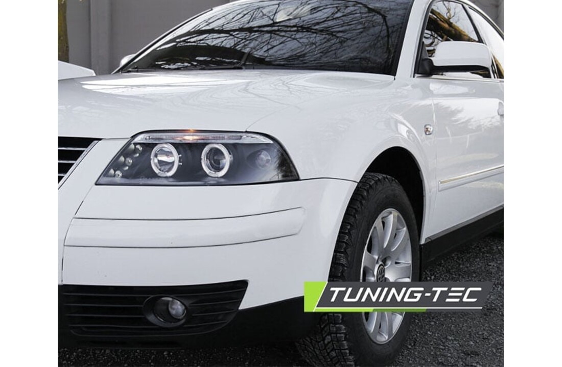 Koplampen dual halo rims geschikt voor VW Passat 3BG 09-00-03-05 Angel Eyes zwart