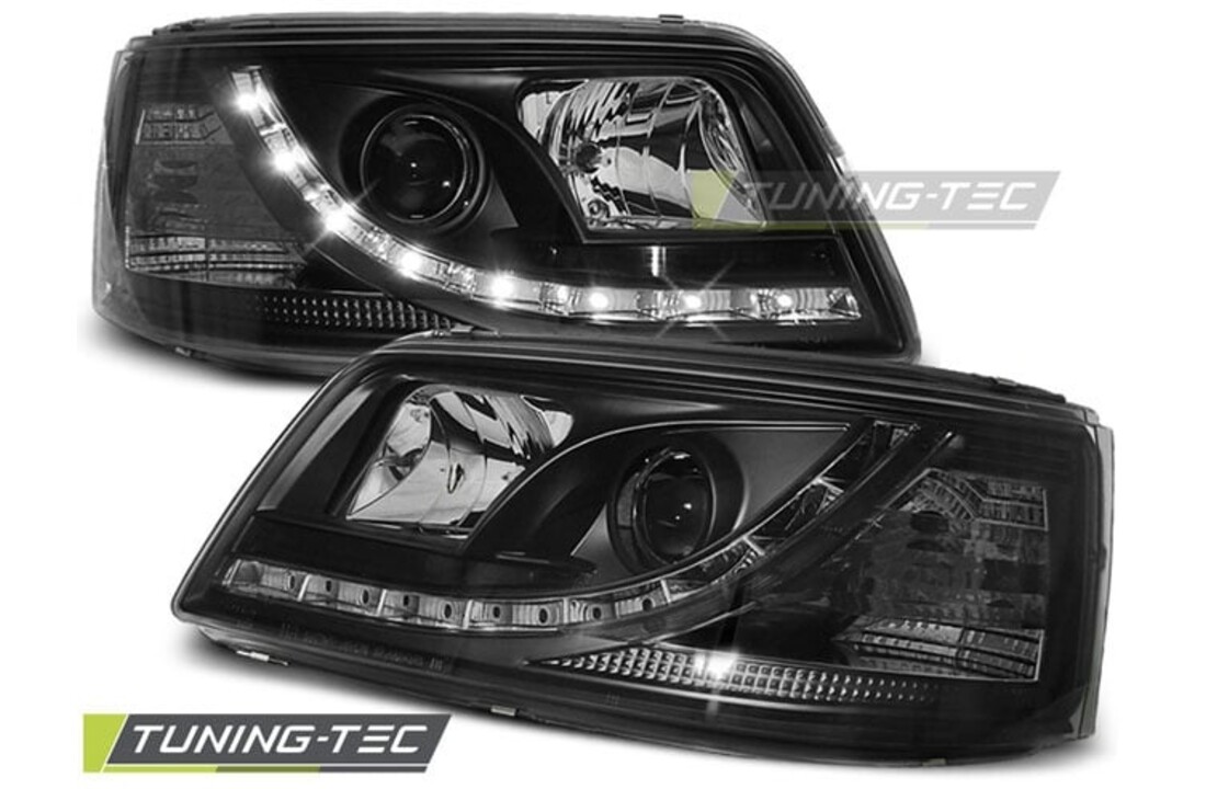 Koplampen met parkeerlicht geschikt voor VW T5 04 03-08-09 zwart
