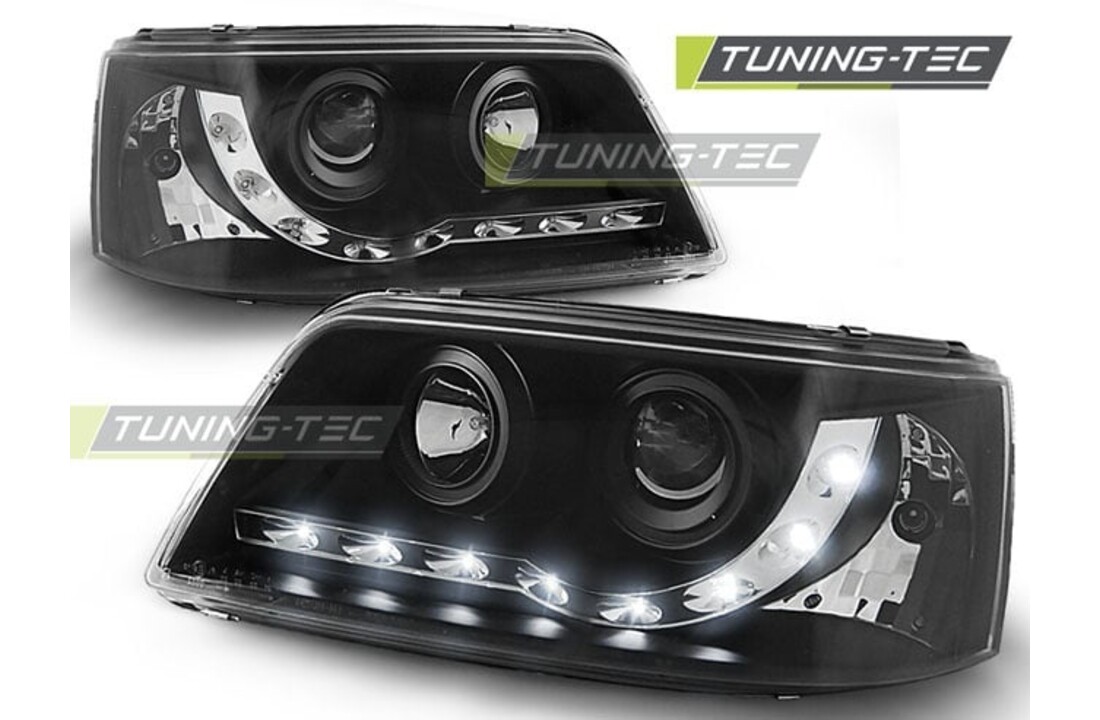 Koplampen met parkeerlicht geschikt voor VW T5 04 03-08-09 zwart