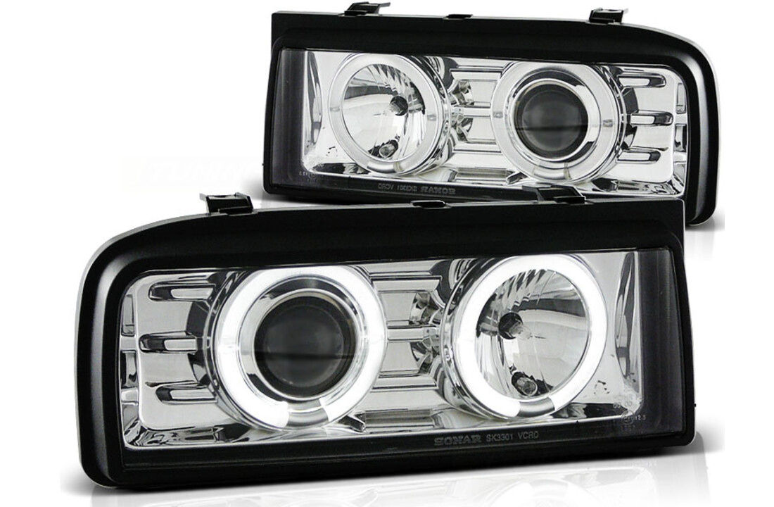 Koplampen geschikt voor VW Corrado 88-95 Angel Eyes chroom