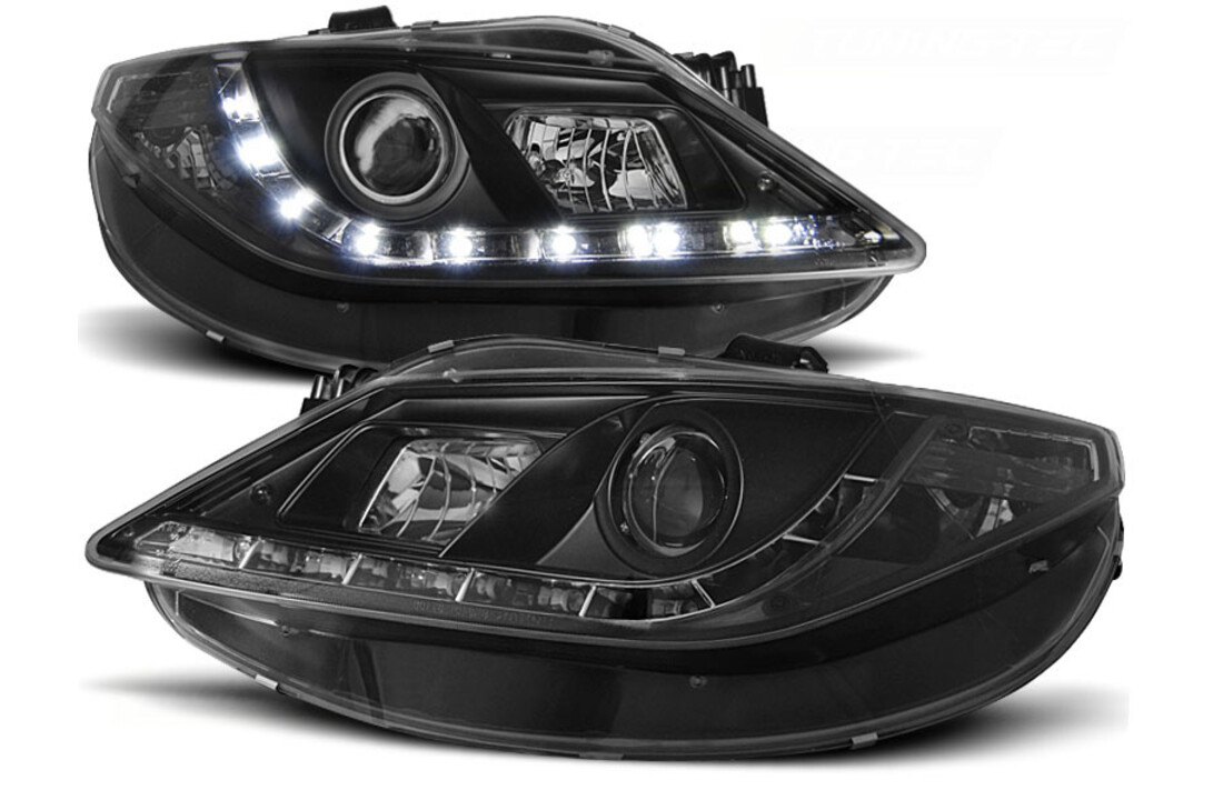 Koplampen met parkeerlicht geschikt voor Seat Ibiza 6J 06 08-12 zwart