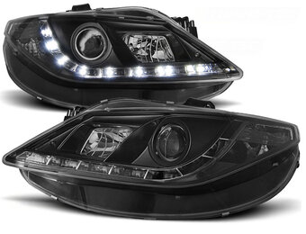 Koplampen met parkeerlicht geschikt voor Seat Ibiza 6J 06 08-12 zwart