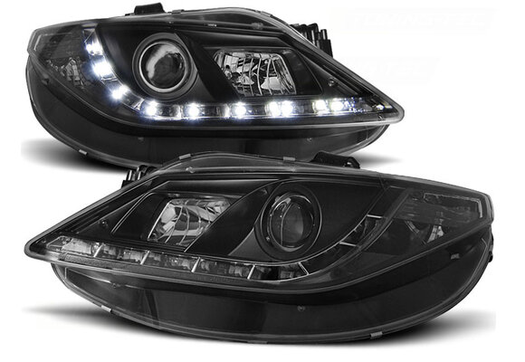 Koplampen met parkeerlicht geschikt voor Seat Ibiza 6J 06 08-12 zwart