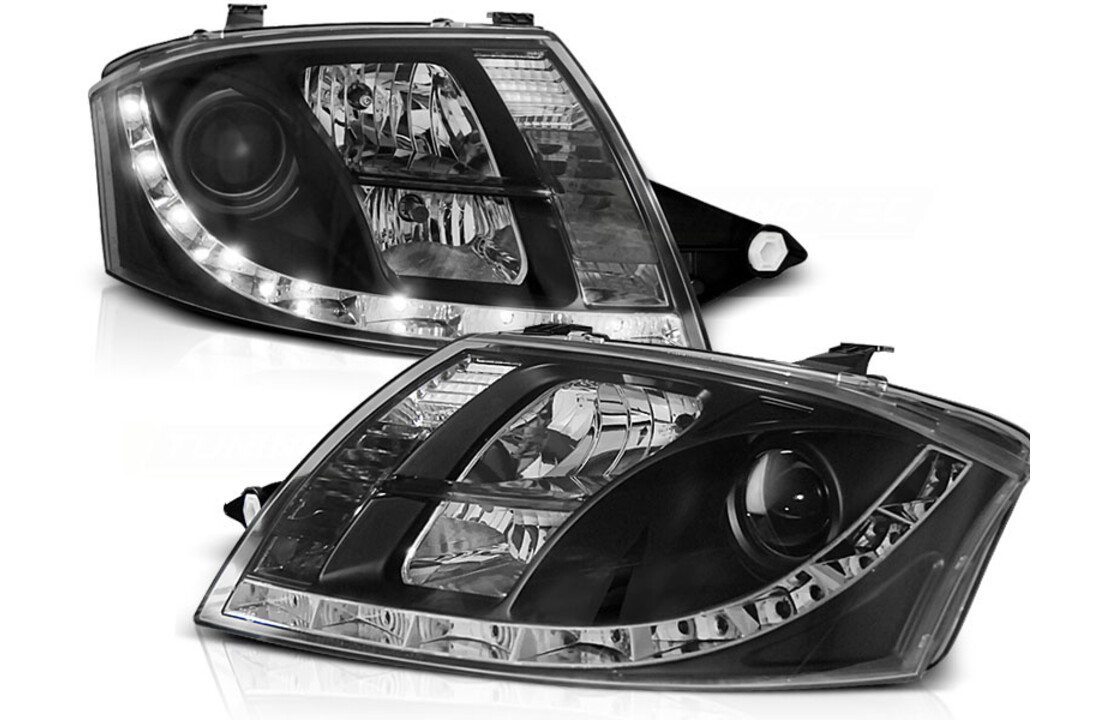 Koplampen met parkeerlicht geschikt voor Audi TT 99-05 zwart