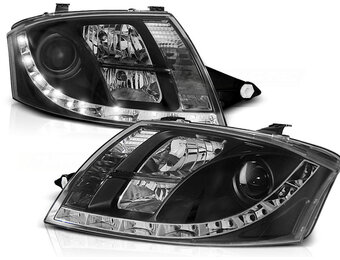 Koplampen met parkeerlicht geschikt voor Audi TT 99-05 zwart