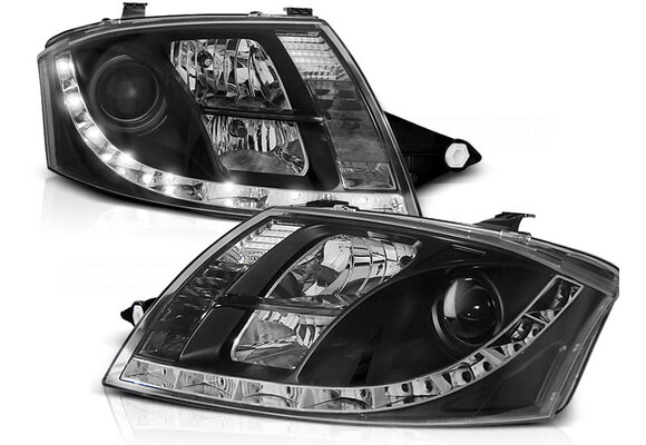 Koplampen met parkeerlicht geschikt voor Audi TT 99-05 zwart