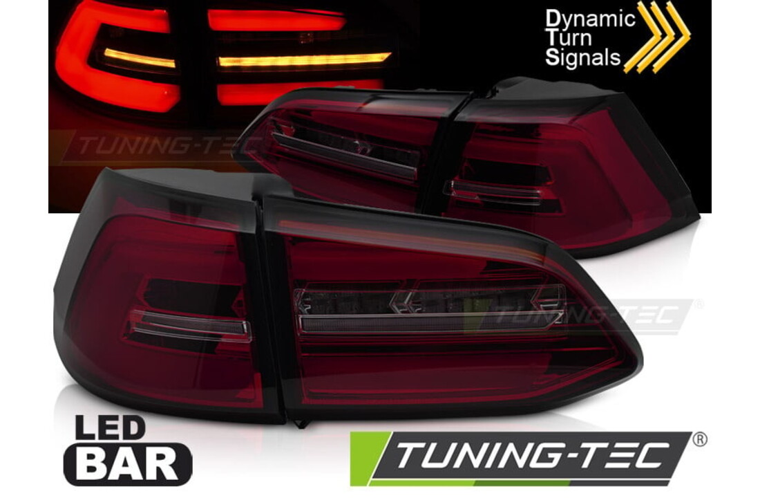 LED Achterlichten Rood Smoke Sequentiële geschikt voor VW GOLF 7 Variant 17-19