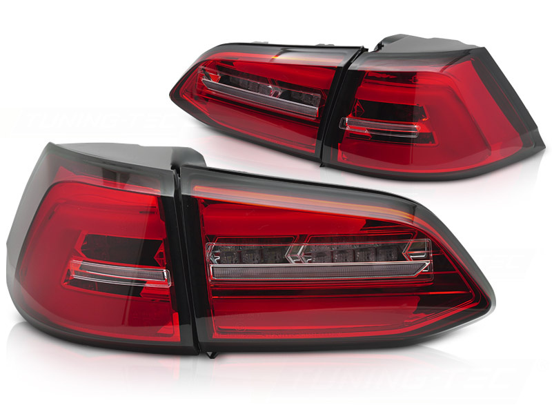 LED Achterlichten Rood Wit Sequentiële Knipperlichten geschikt voor VW Golf 7 13-17 Variant