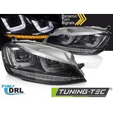 Koplampen geschikt voor VW Golf 7 hatchback/station 2013-2017 zwart