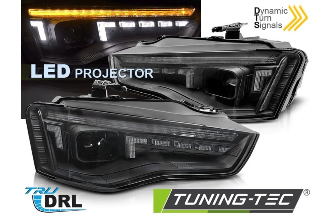 LED Koplampen Zwart Sequentieel geschikt voor Audi A5 (11-16)