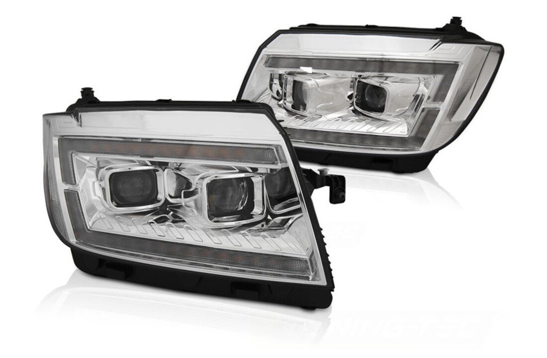 Koplampen LED DRL Dynamisch Knipperlicht Chroom geschikt voor VW Crafter II 2017-