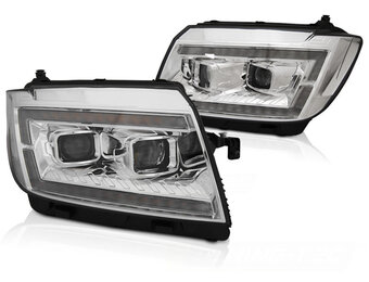 Koplampen LED DRL Dynamisch Knipperlicht Chroom geschikt voor VW Crafter II 2017-