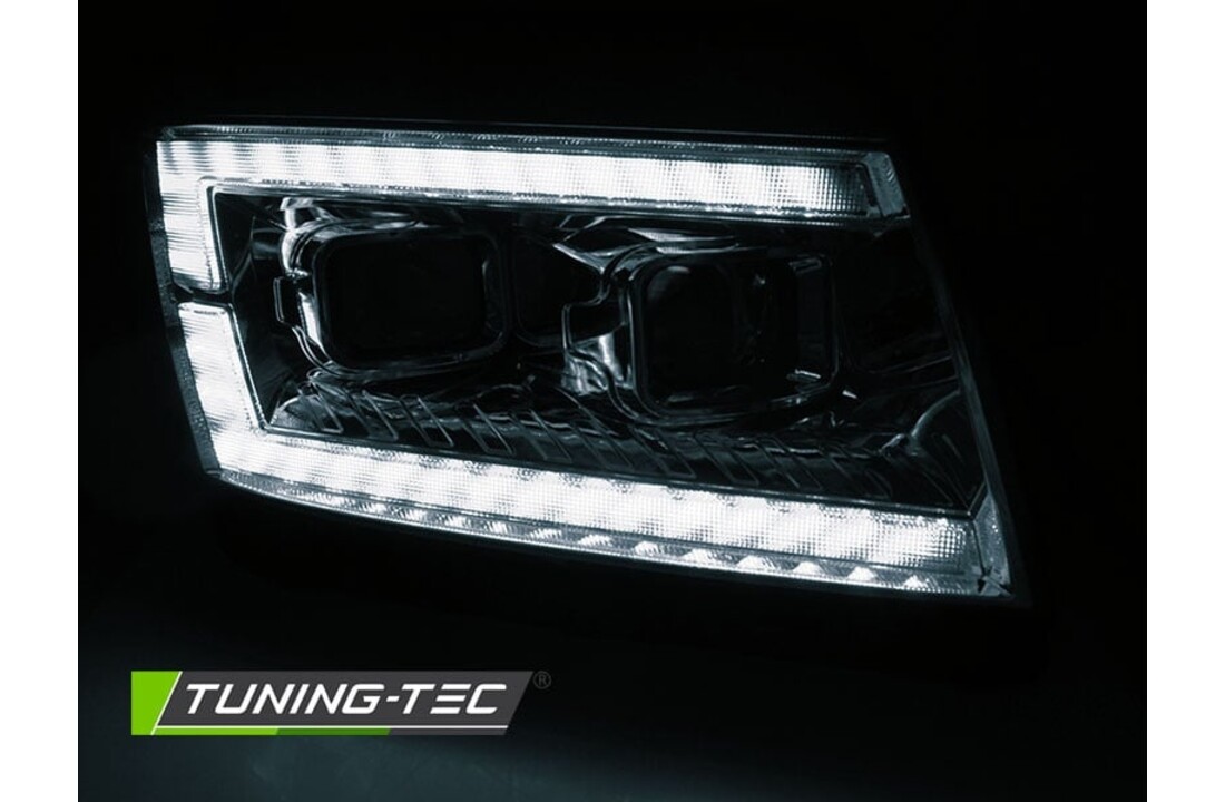 Koplampen LED DRL Dynamisch Knipperlicht Chroom geschikt voor VW Crafter II 2017-