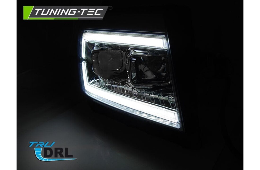 Koplampen LED DRL Dynamisch Knipperlicht Chroom geschikt voor VW Crafter II 2017-