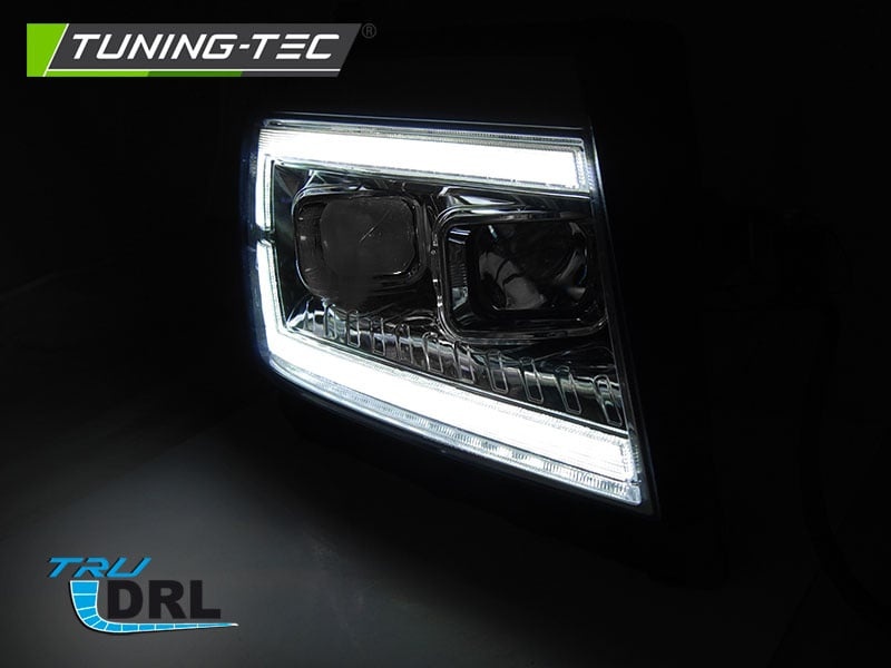 Koplampen LED DRL Dynamisch Knipperlicht Chroom geschikt voor VW Crafter II 2017-