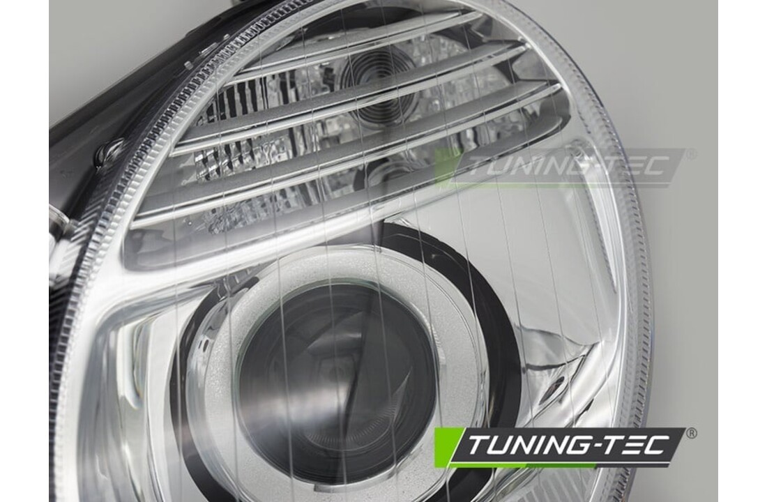 Koplamp links - geschikt voor Mercedes W211 2006-2009 sedan/combi - TYC - chroom