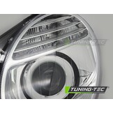Koplamp links - geschikt voor Mercedes W211 2006-2009 sedan/combi - TYC - chroom