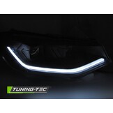 LED Koplampen Tube Light Zwart DRL Dynamisch geschikt voor VW Caddy 20-