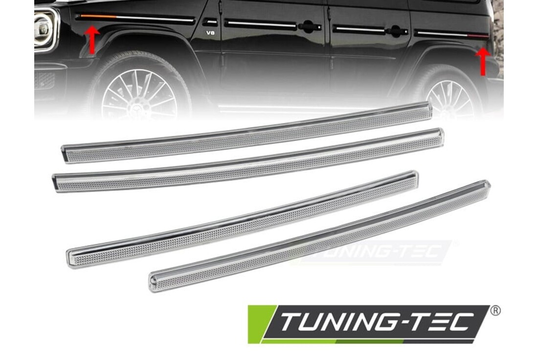 Reflecterende strips geschikt voor MERCEDES W464 AMG vanaf 2018 wit