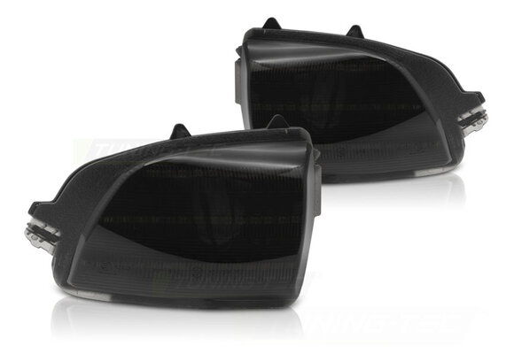 Knipperlicht spiegel geschikt voor Volvo XC70 III 2008-2016 / XC90 Facelift 2007-2014 zwart smoke