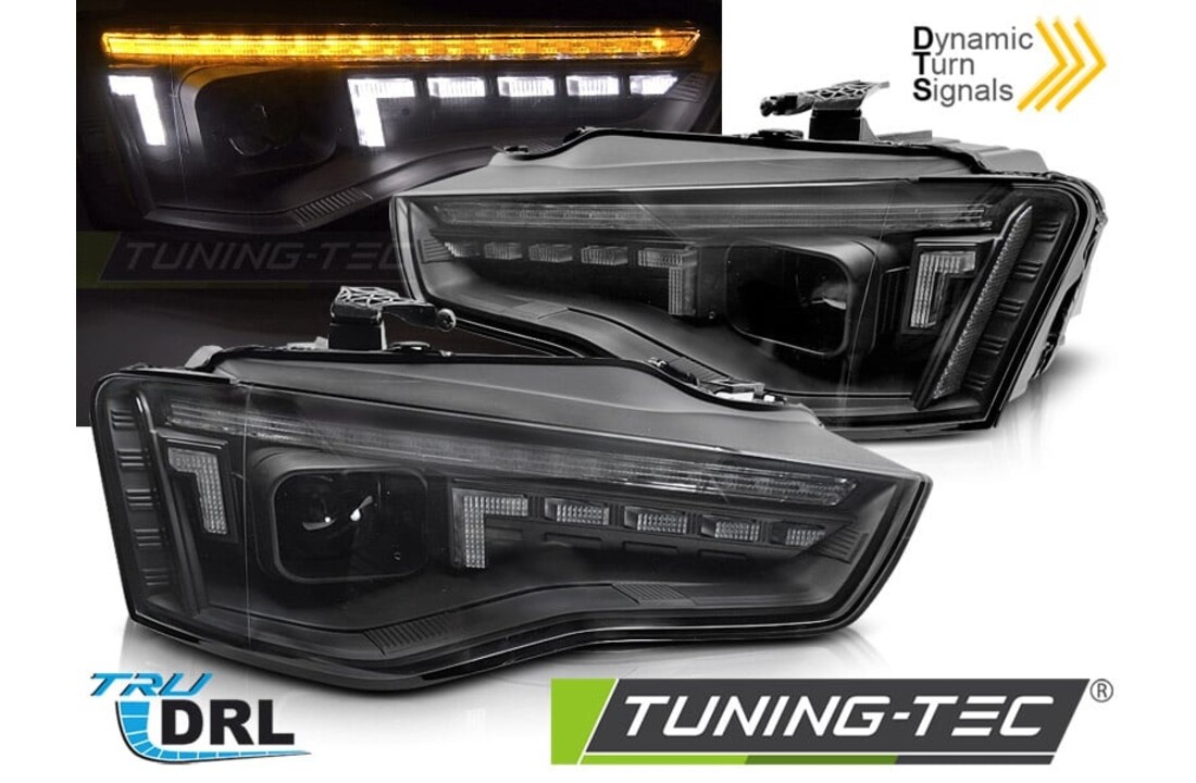 Koplampen Xenon LED Zwart Dynamische Richtingaanwijzer geschikt voor Audi A5 (11-16)