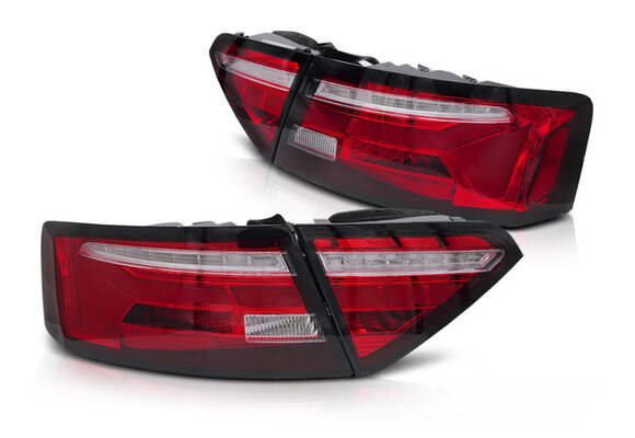 Achterlichten LED BAR Rood Wit Sequentieel geschikt voor Audi A5 (11-16)