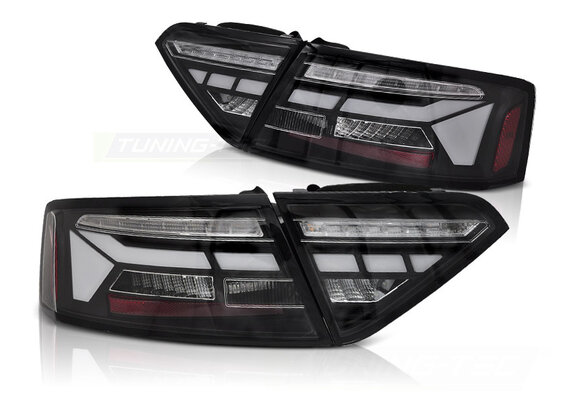 Achterlichten LED BAR Zwart Dynamisch geschikt voor Audi A5 11-16