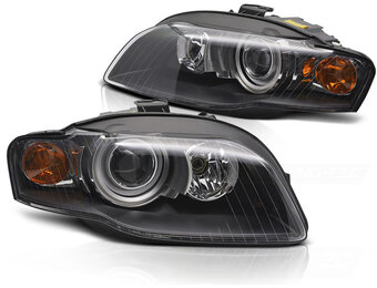 Koplampen Xenon - geschikt voor AUDI A4 B7 11.2004-03.2008 - zwart