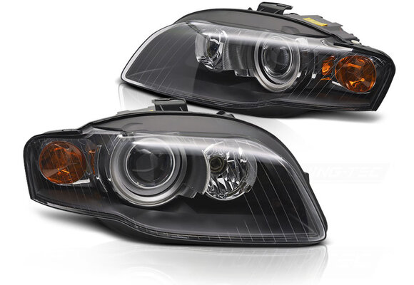 Koplampen Xenon - geschikt voor AUDI A4 B7 11.2004-03.2008 - zwart