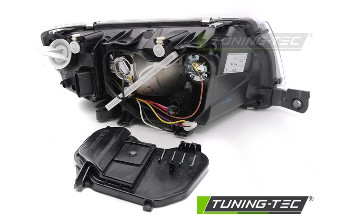 Koplamp links - geschikt voor Skoda Fabia 2000-2007 - TYC - zwart