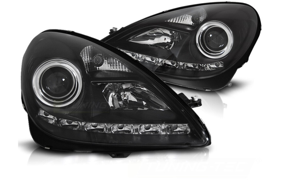 Koplampen Xenon geschikt voor Mercedes R171 SLK 2004-2011- DRL - zwart