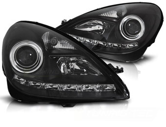 Koplampen Xenon geschikt voor Mercedes R171 SLK 2004-2011- DRL - zwart