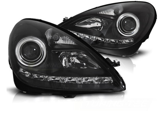 Koplampen Xenon geschikt voor Mercedes R171 SLK 2004-2011- DRL - zwart