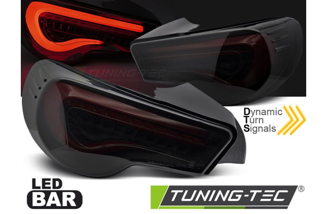 Achterlichten geschikt voor TOYOTA GT86 2012-2021 LED zwart smoke rood