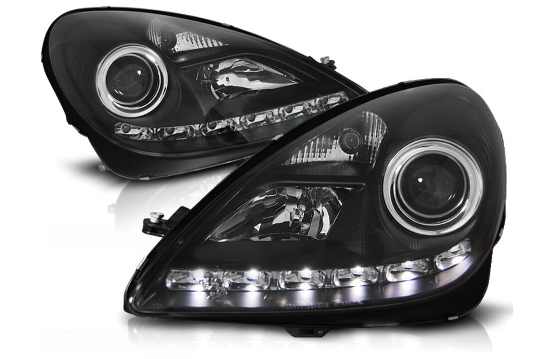 Koplampen Xenon geschikt voor Mercedes R171 SLK 2004-2011- daglicht - zwart