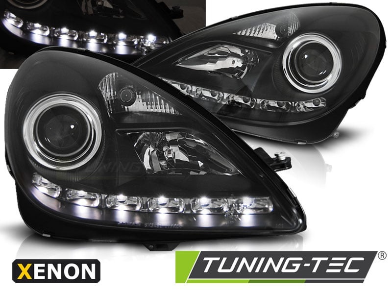 Koplampen Xenon geschikt voor Mercedes R171 SLK 2004-2011- daglicht - zwart