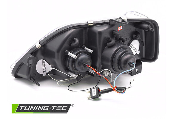 Koplampen voor DACIA LOGAN 2004-2008 ANGEL EYES zwart