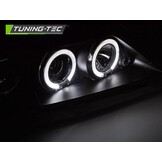 Koplampen voor DACIA LOGAN 2004-2008 ANGEL EYES zwart