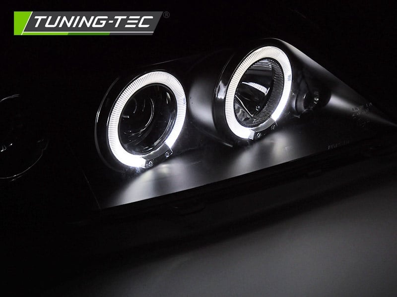 Koplampen voor DACIA LOGAN 2004-2008 ANGEL EYES zwart