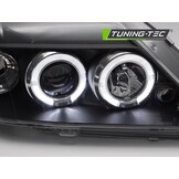 Koplampen voor DACIA LOGAN 2004-2008 ANGEL EYES zwart