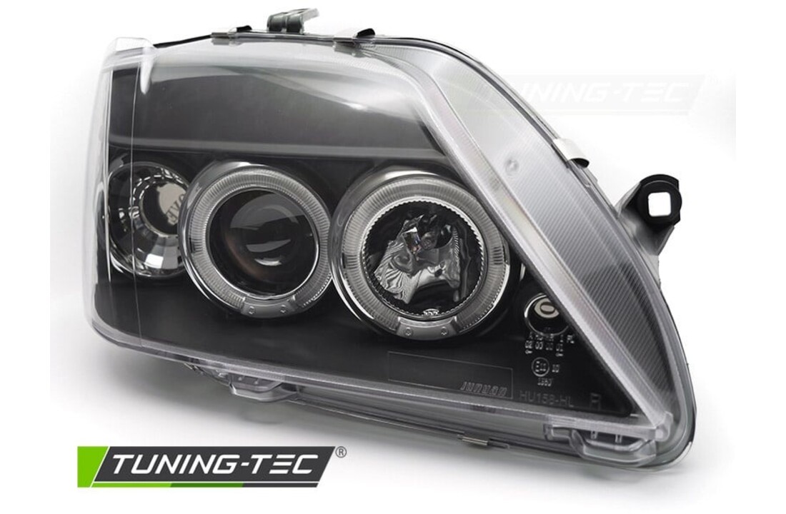 Koplampen voor DACIA LOGAN 2004-2008 ANGEL EYES zwart