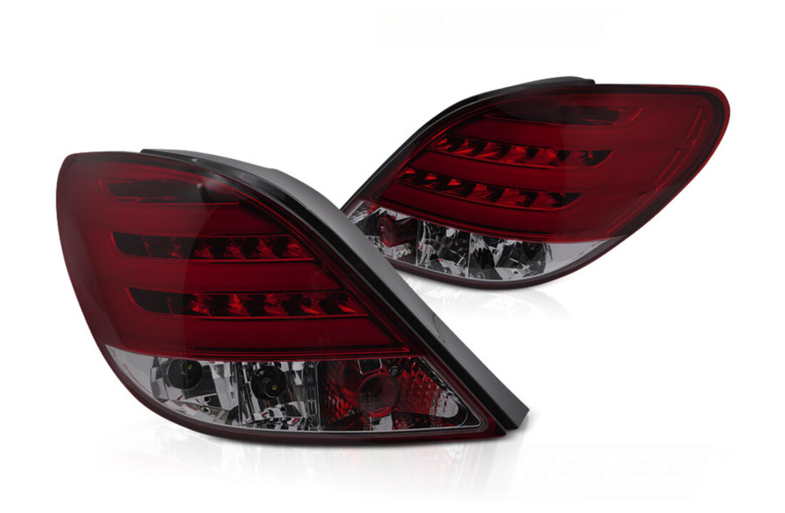 Achterlichten geschikt voor PEUGEOT 207 3D/5D (05/2006-06/2009) – Hatchback LED rood smoke