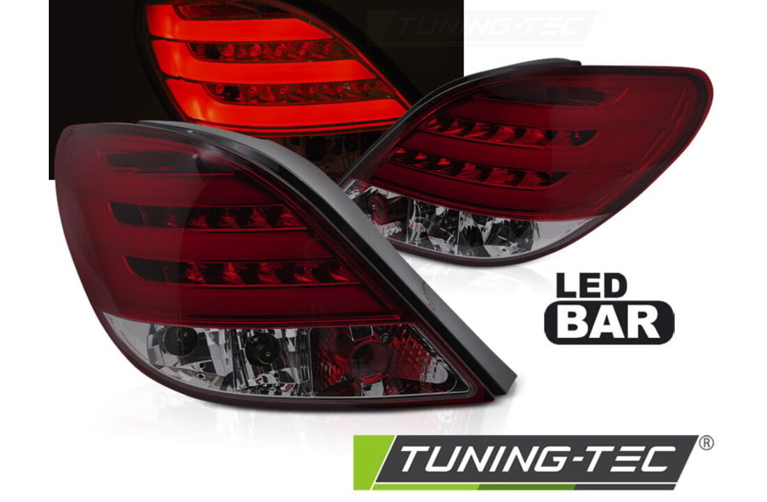 Achterlichten geschikt voor PEUGEOT 207 3D/5D (05/2006-06/2009) – Hatchback LED rood smoke