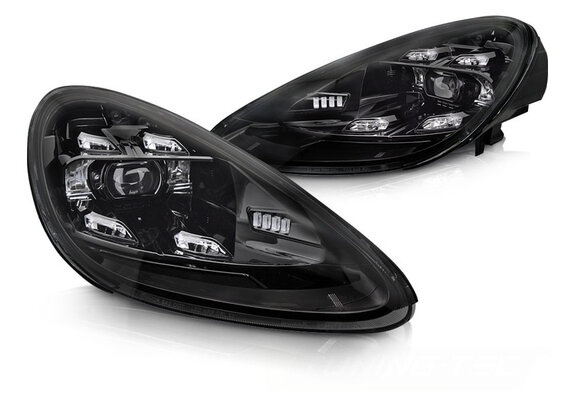 Koplampen LED geschikt voor Porsche Cayenne 2010-2015 - DRL - zwart