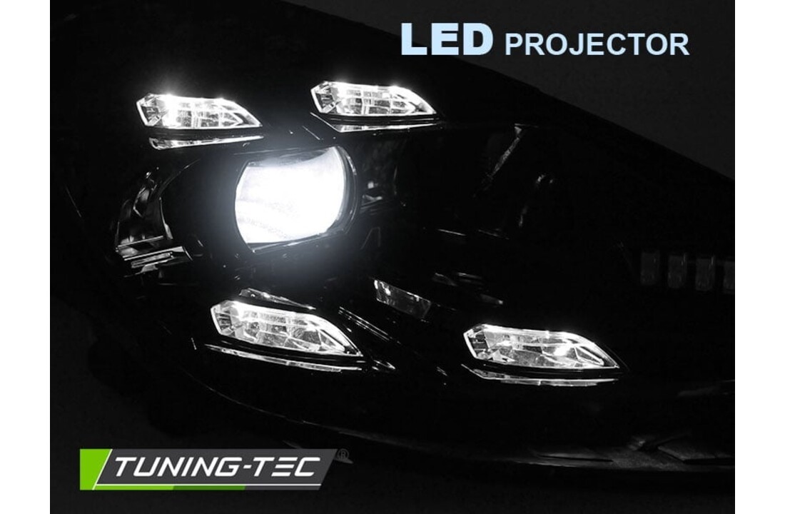 Koplampen LED geschikt voor Porsche Cayenne 2010-2015 - DRL - zwart